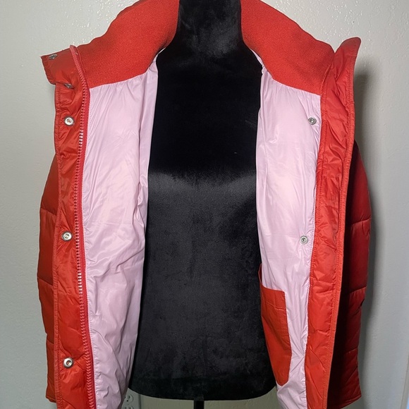 J. Crew Women's Vibrant Red Puffer Coat - Picture 5 of 10